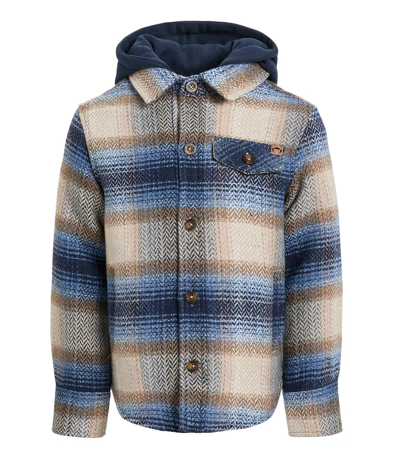 Толстовка с капюшоном Glen (для малышей/детей постарше) Appaman Kids, Blue Herringbone Plaid