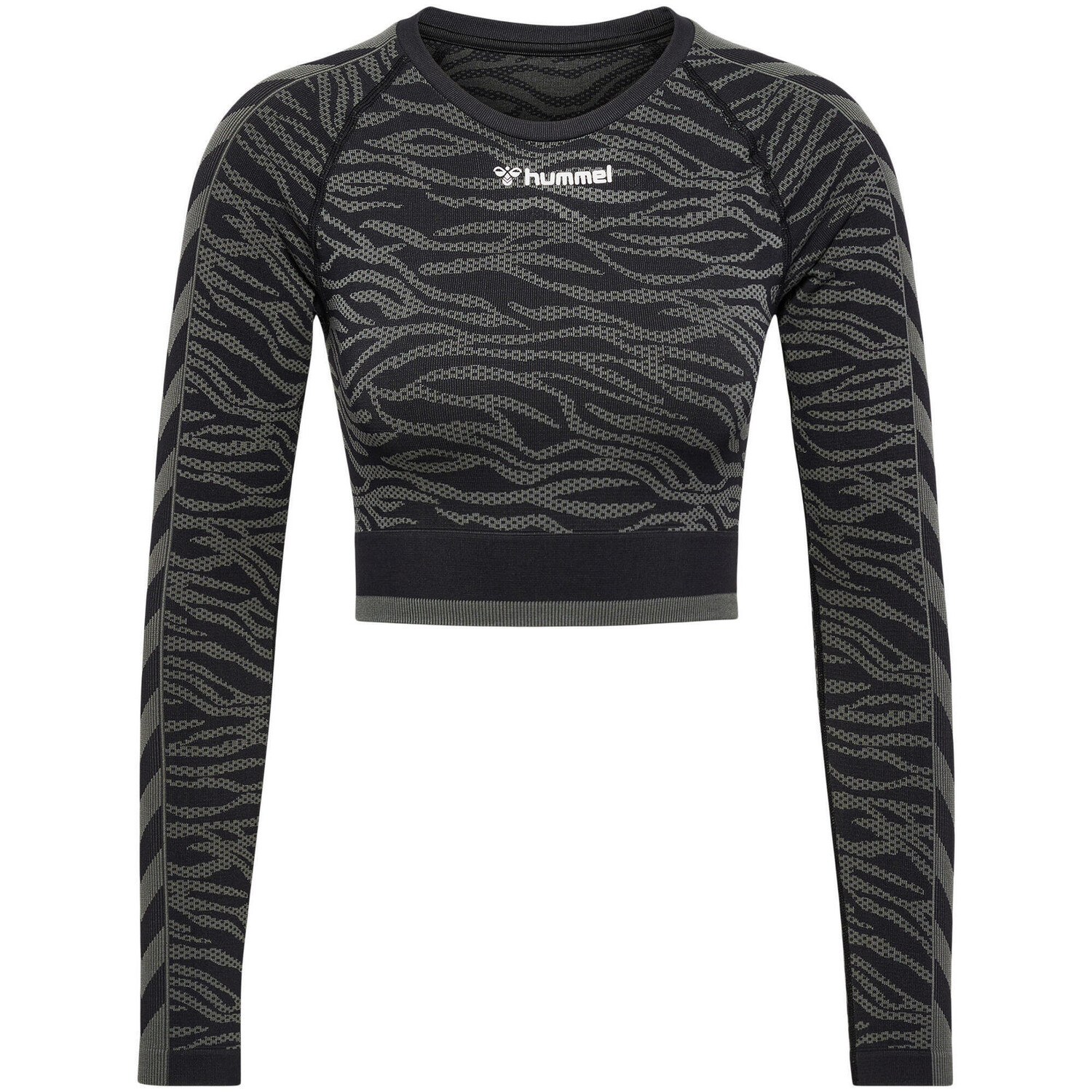 

Бесшовная укороченная футболка Hmlmt Saga Ls Футболка L/S для женщин HUMMEL, черный