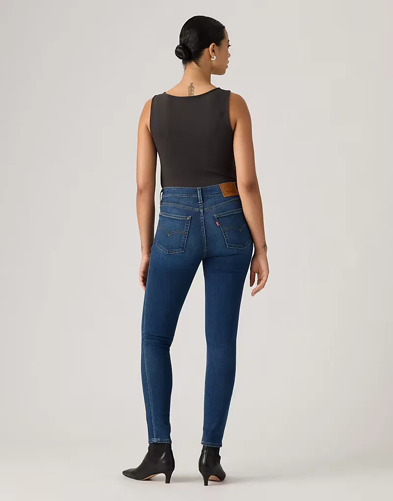 Джинсы Levi's 721 с высокой посадкой и зауженными штанинами, синие