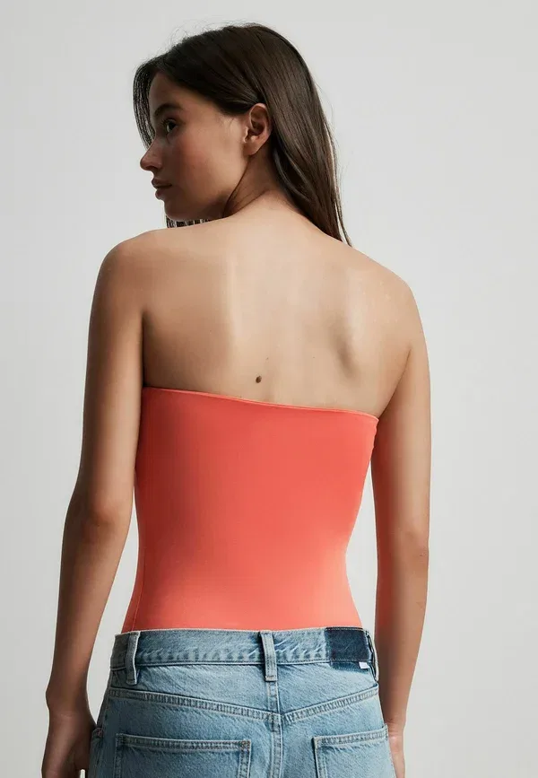 Топ с поддержкой бюста Regular fit hidden support bandeau bra top, Next, Orange, оранжевый — фото 2