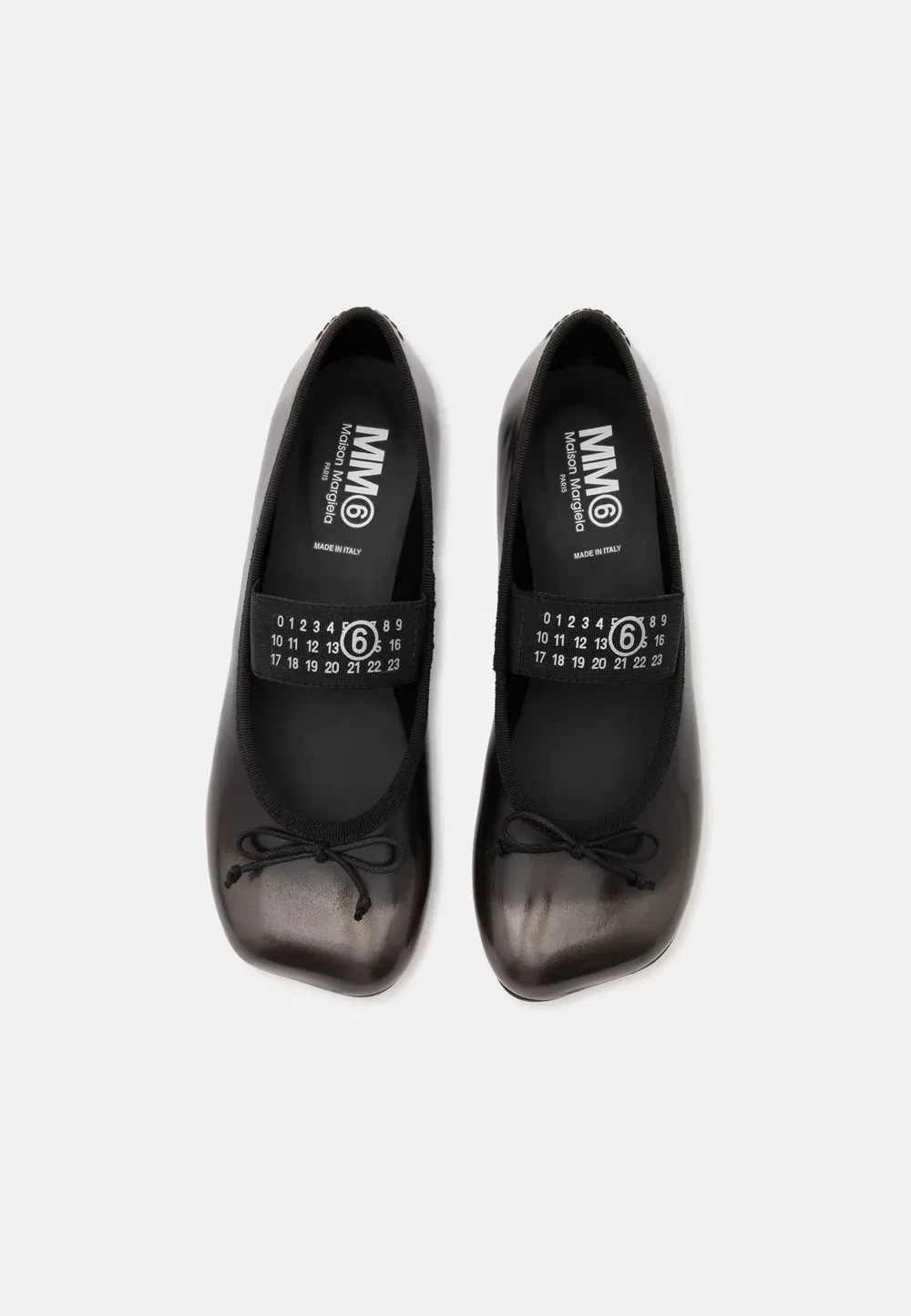 Балетки с ремешком на щиколотке Mm6 Maison Margiela, Black/Silver-Coloured — фото 2