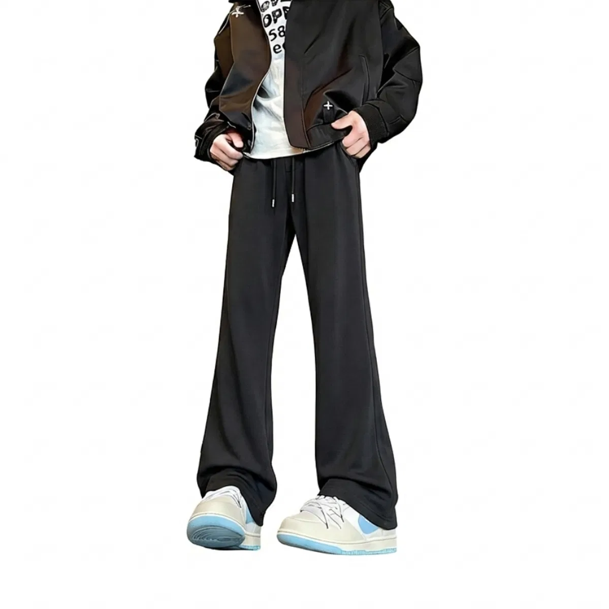Детские брюки прямого кроя Moderate Straight Fit MINISO, Black