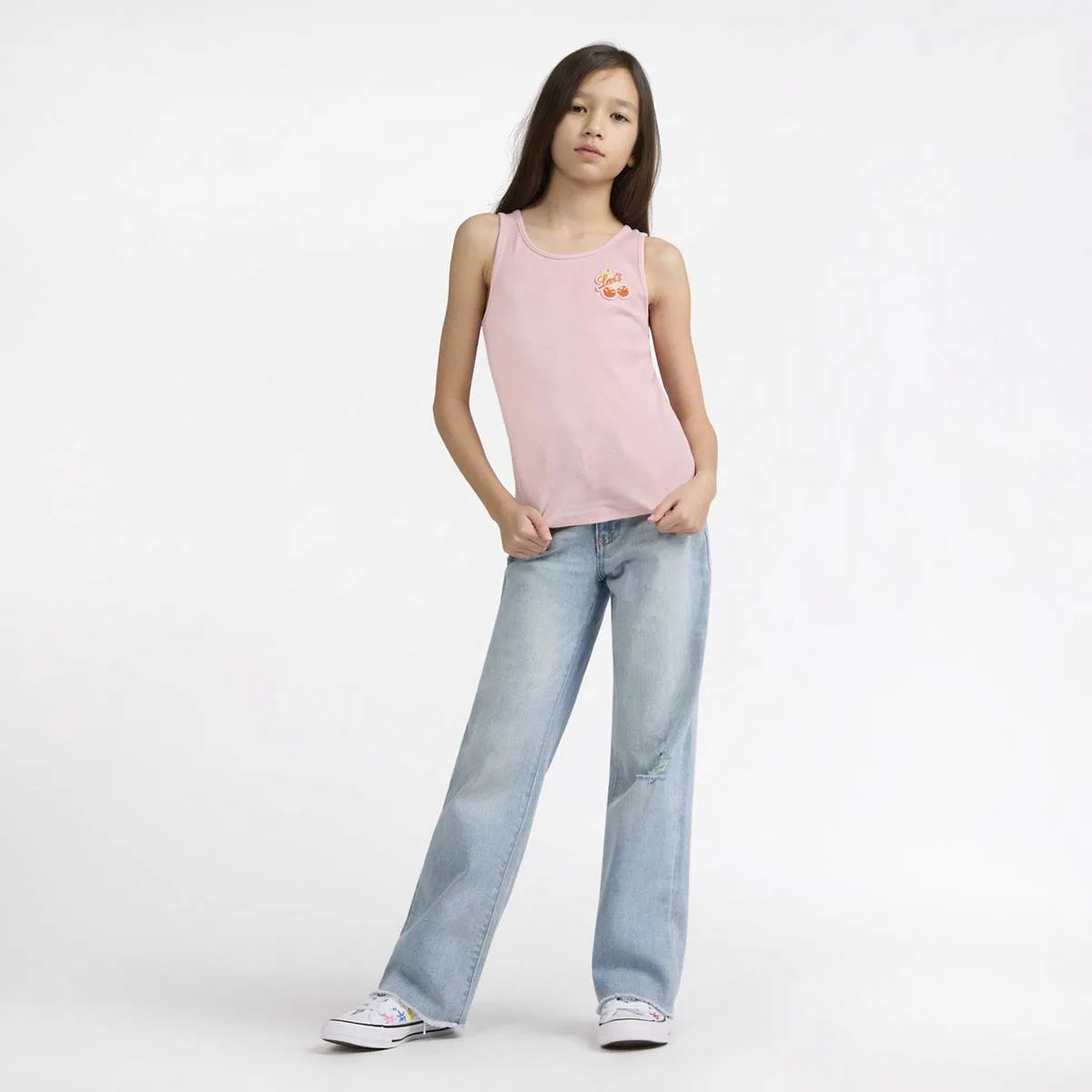 Майка с логотипом Cherry Levis для девочек 7-16 размера Levi's, Coral Blush - Pink — фото 3