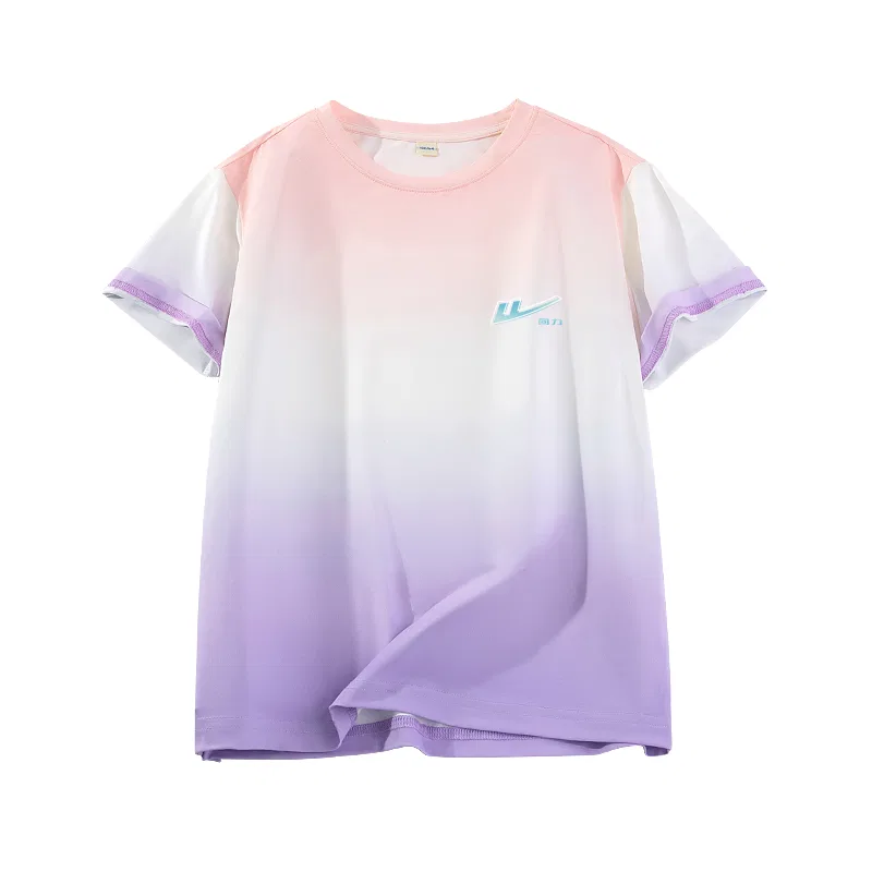 Детская футболка с круглым вырезом Pink Purple/H Gradient Blue K WARRIOR