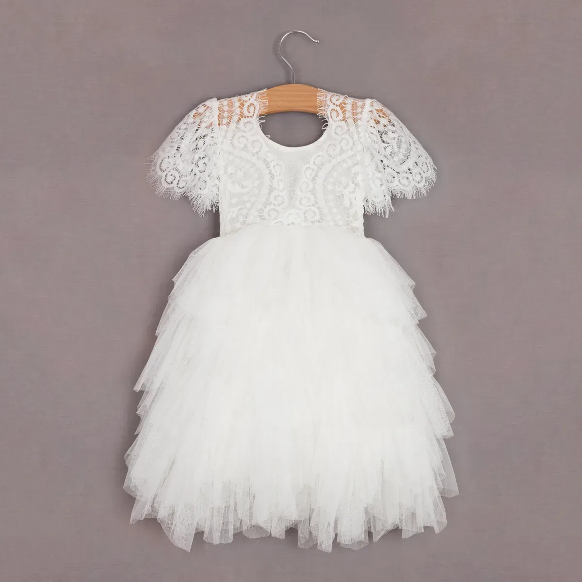 Платье для девочек с принтом Bohemian Princess Uk Flower Girl Boutique, White — фото 4