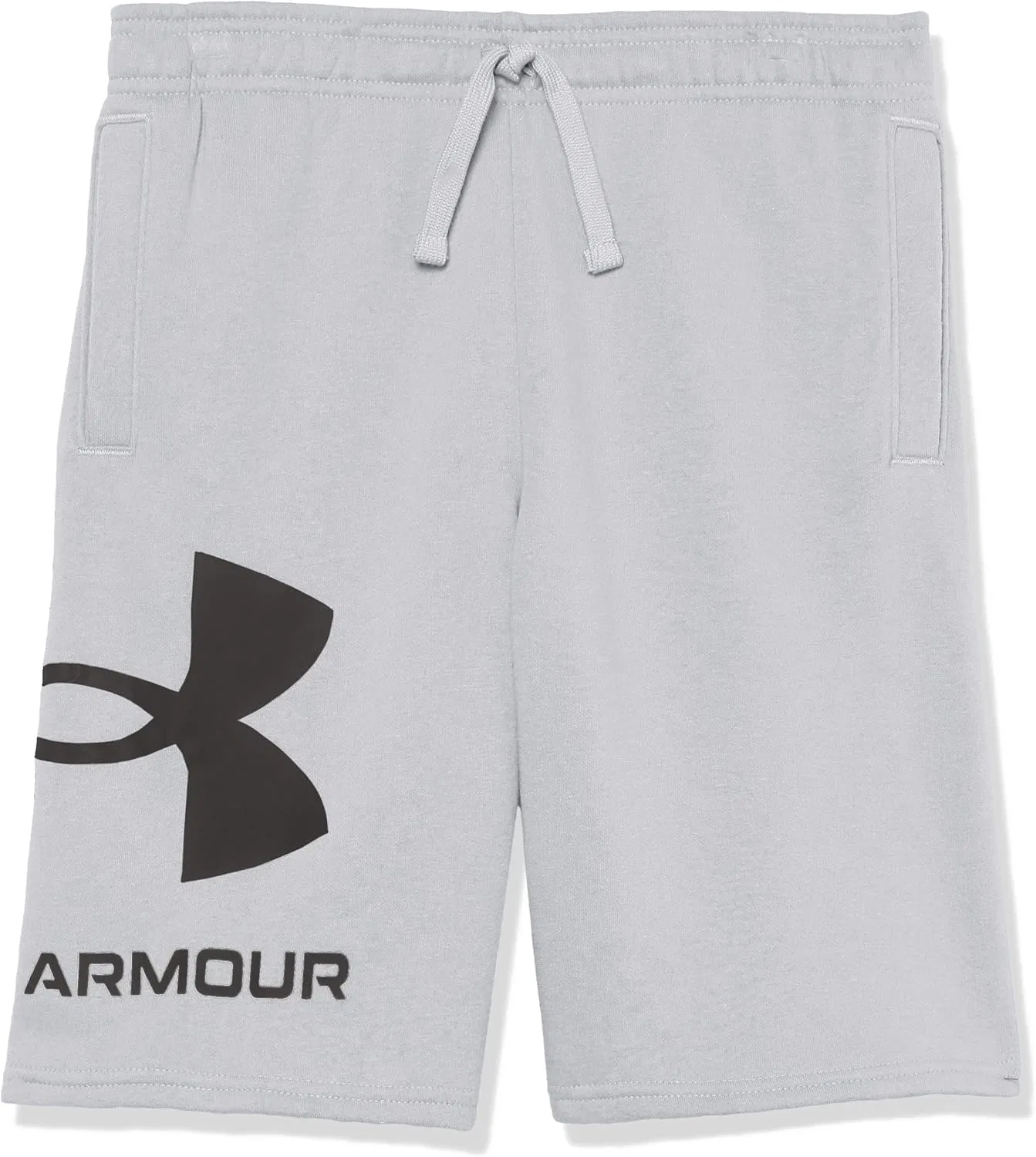 Детские флисовые шорты Under Armour Rival с логотипом, (012) Mod Gray//Black — фото 3