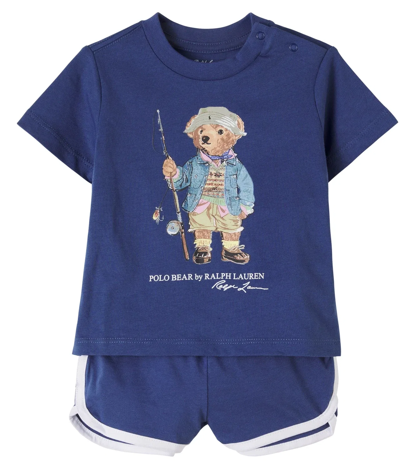 Комплект из футболки и шорт Baby Polo Bear, Polo Ralph Lauren Kids, синий