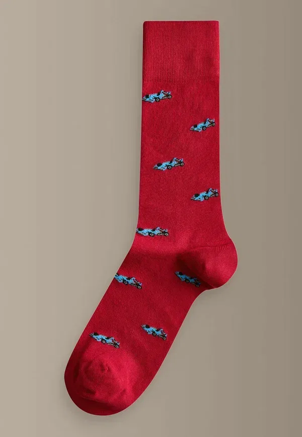 Носки 4 пары хлопок Signature pattern socks Next red, green, красный/синий/зеленый — фото 3