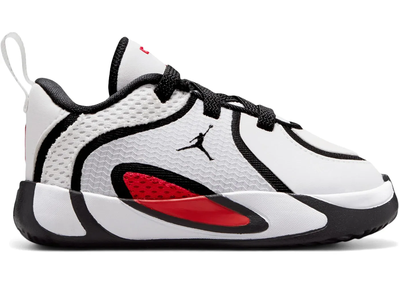 Детские кроссовки для мальчиков с длинным шнурованием Jordan Tatum 4, White/University Red/Black