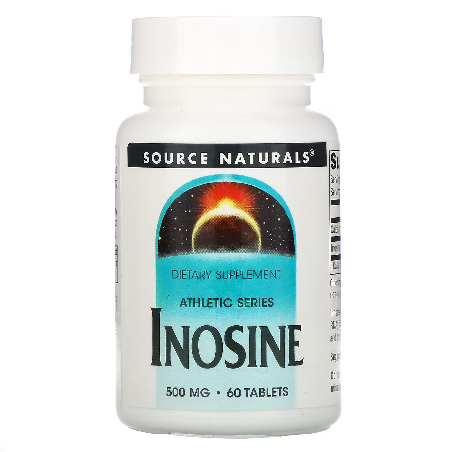 

Source Naturals, Athletic Series, инозин, 500 мг, 60 таблеток