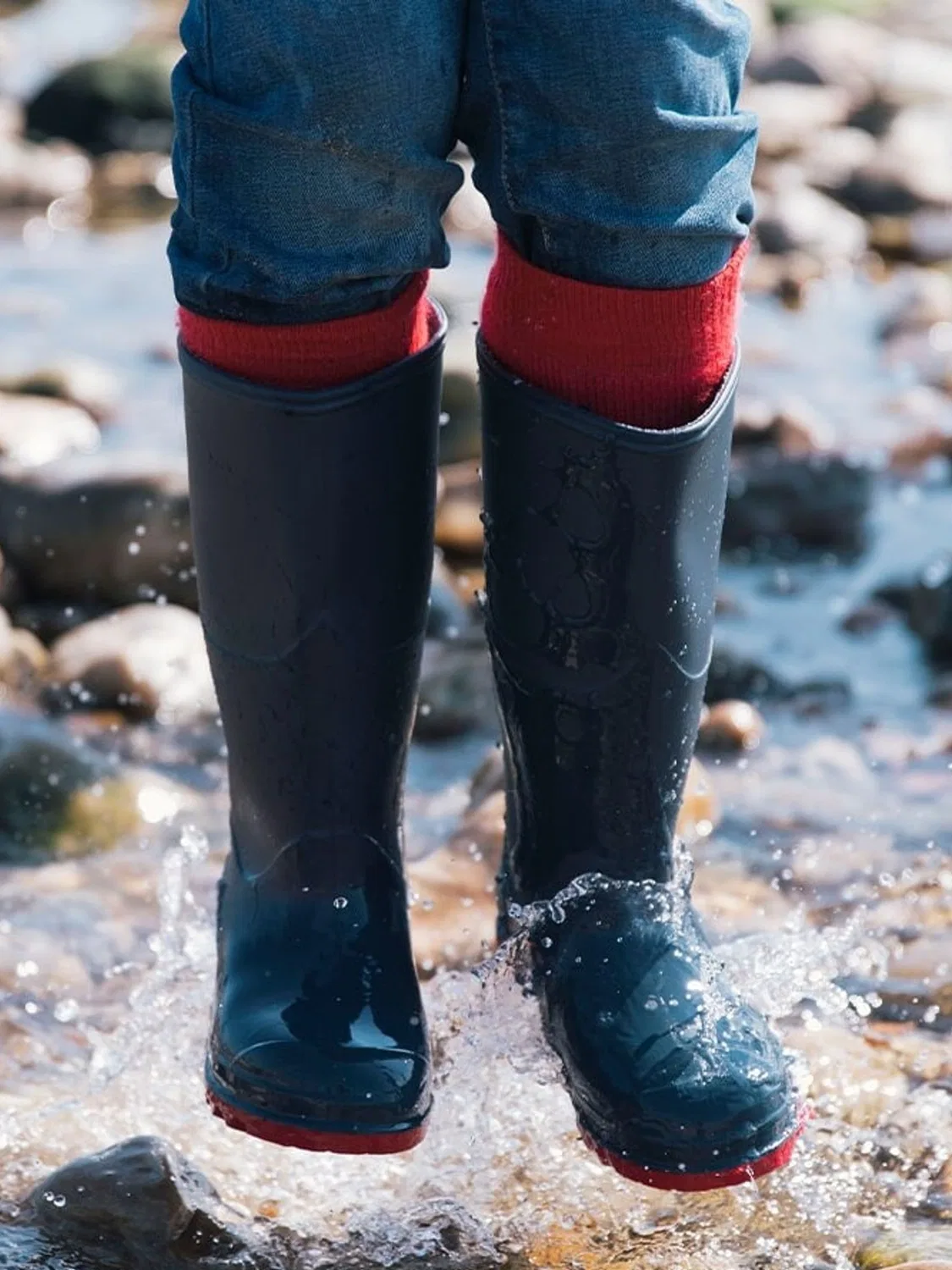 Резиновые сапоги классические водоотталкивающие Muddy Puddles, темно-синие