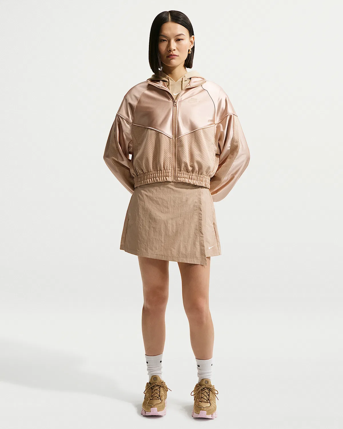 Женская юбка-шорты Nike Sportswear средней посадки, Linen/Sail