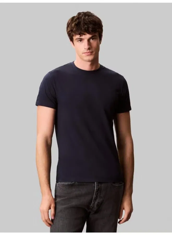 Футболка с принтом Slim Liquid Touch Cotton Calvin Klein, синий