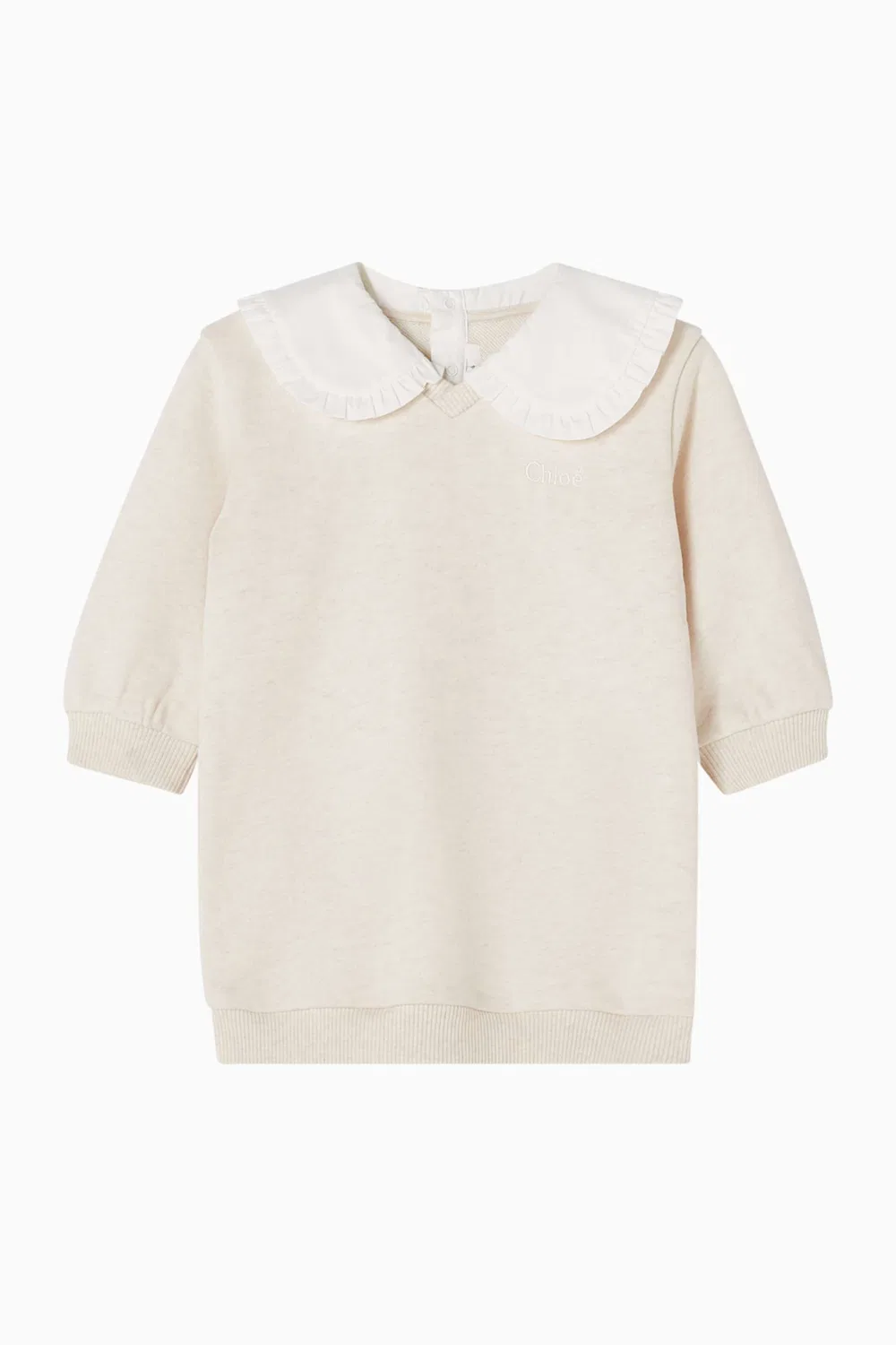 Платье из футера с длинным рукавом Chloé