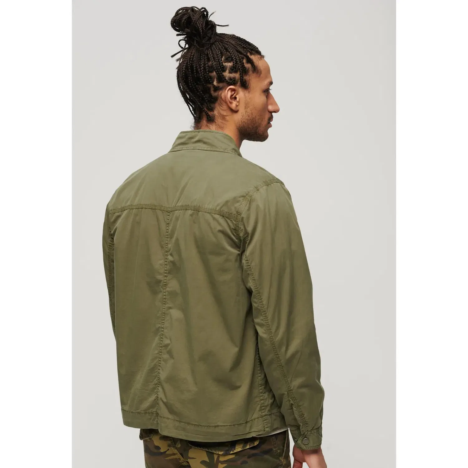 Мужская классическая куртка Harrington Superdry, Цвет Grun / Dunkelkhaki — фото 4