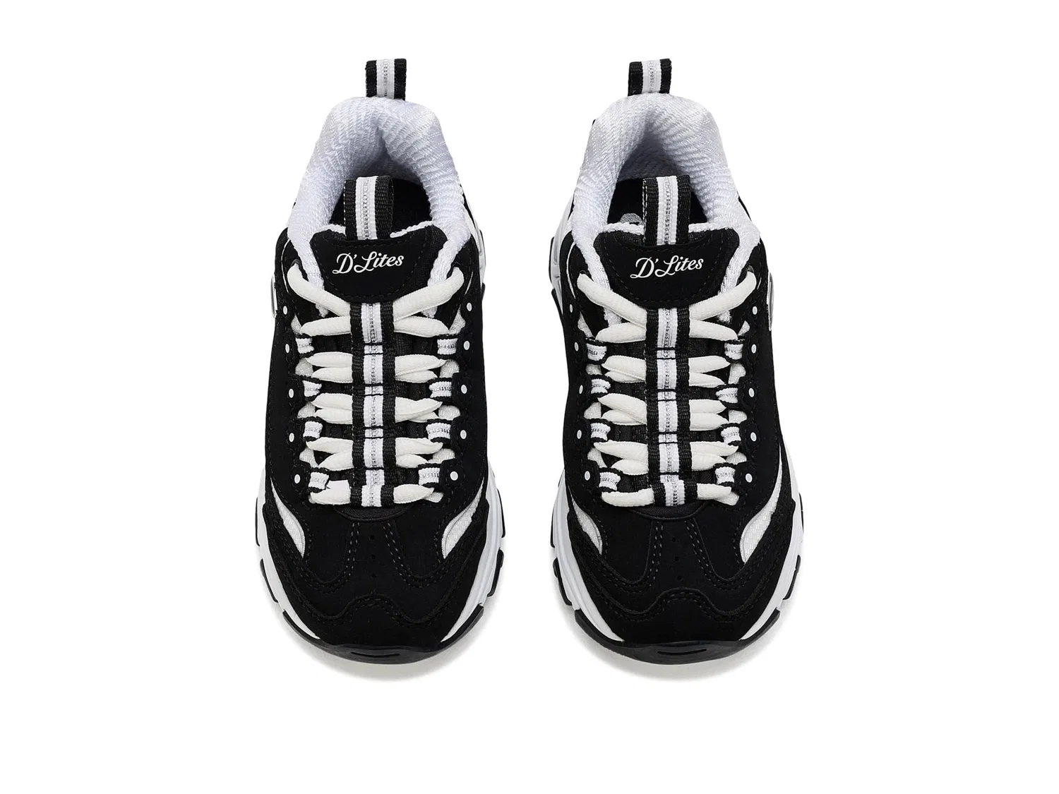 Кроссовки D'Lites 304155L (для маленьких и больших детей) Skechers Kids, Black/White — фото 3