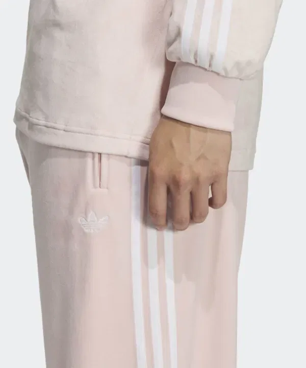 Тренировочные штаны Firebird из велюра, Adidas, санди пинк — фото 3