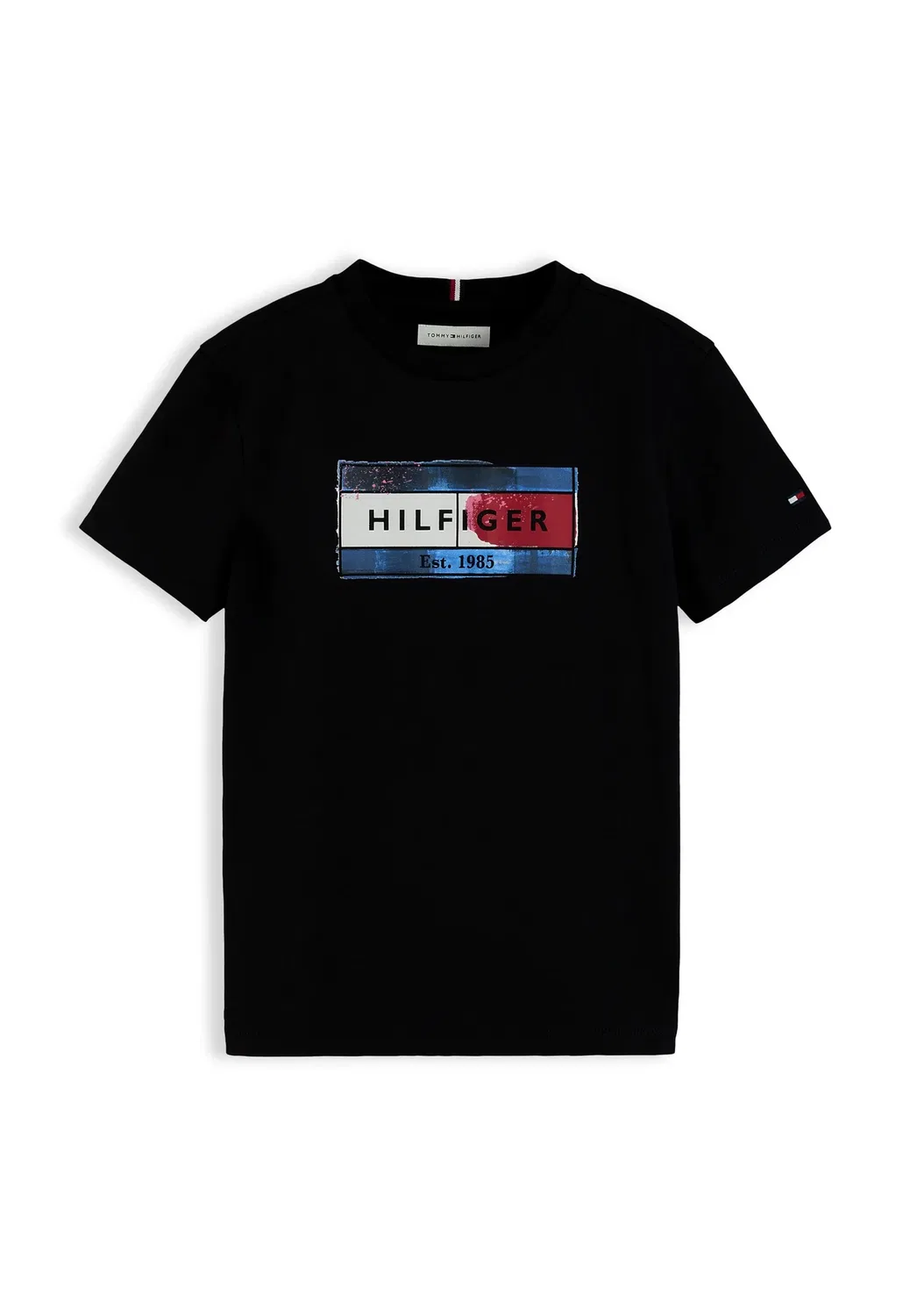 Футболка унисекс с принтом флага от Hilfiger Tommy Hilfiger, Black — фото 4
