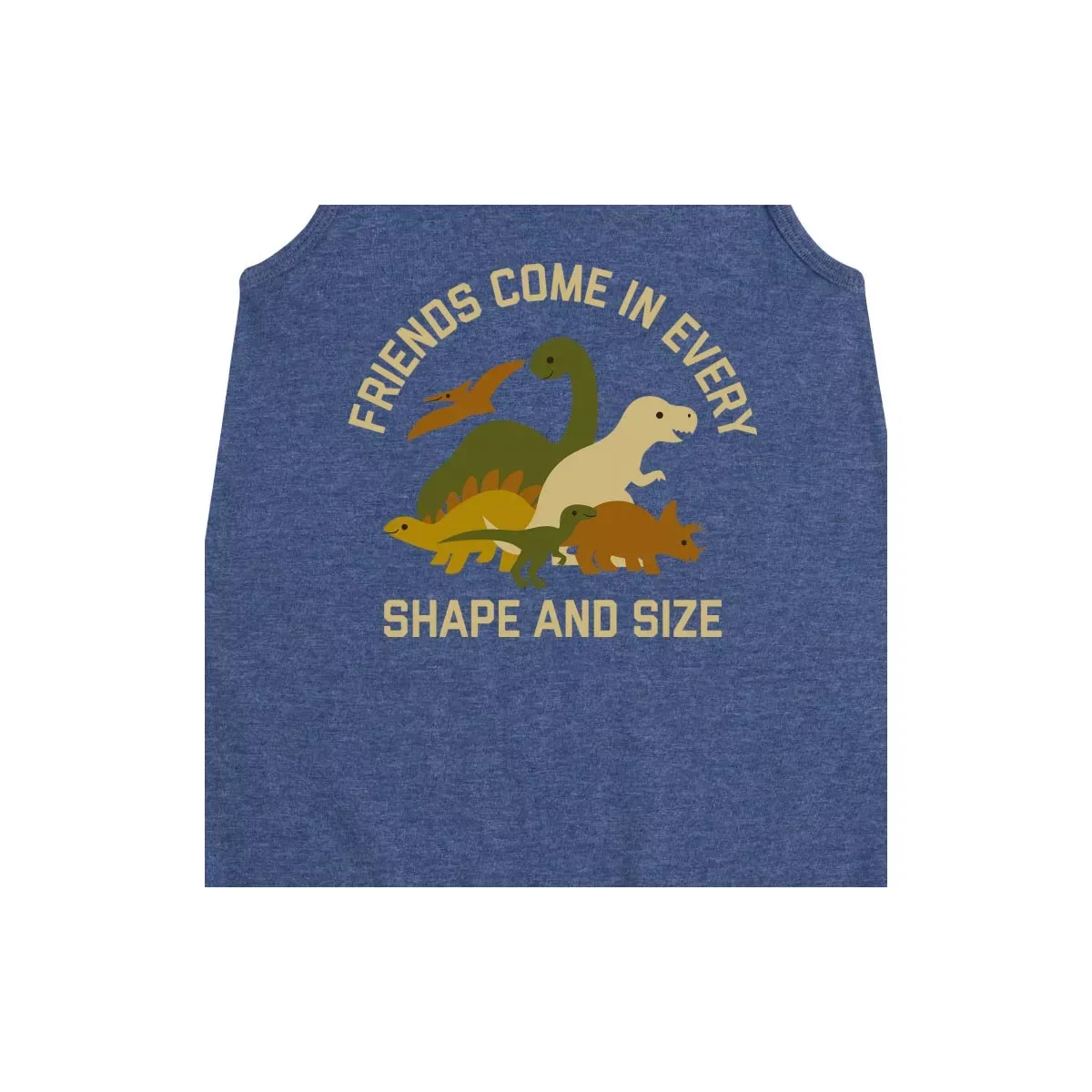 Детское платье для девочек без рукавов Dinosaur Graphic Instant Message, Heather Navy — фото 2