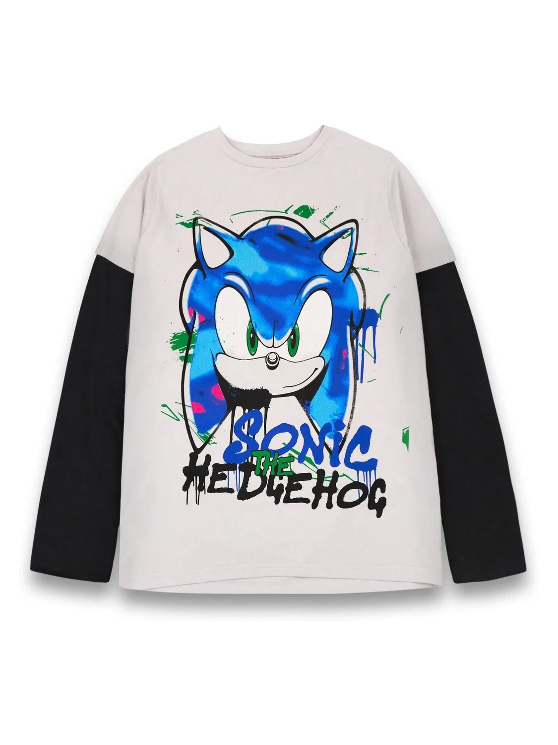 Футболка с длинным рукавом Vanilla Underground Sonic The Hedgehog, серый