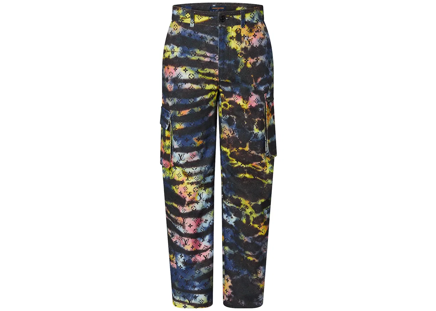 Мужские джинсы из денима с принтом Pant Louis Vuitton, Multicolor