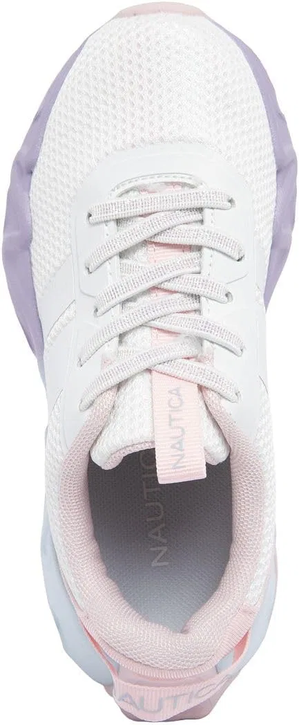 Детские кроссовки для девочек с шнуровкой Nautica, White Iridescent — фото 4
