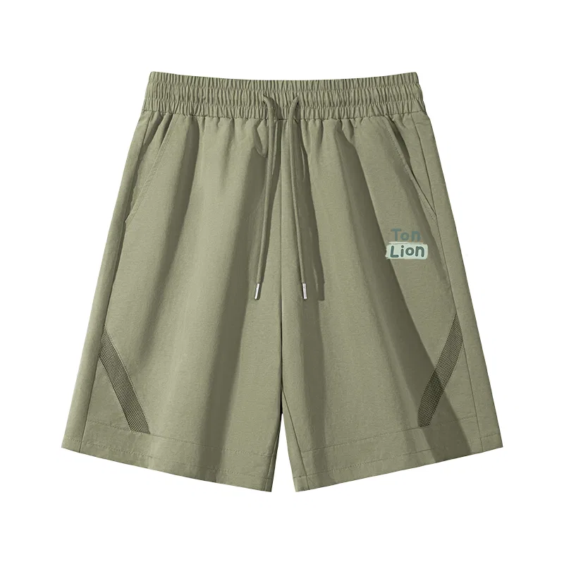 Детские унисекс шорты с принтом Tonlion, Olive Green