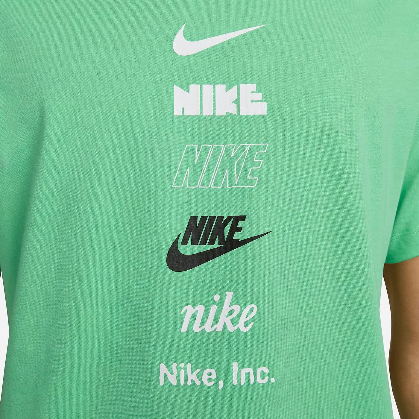 Футболка с принтом Nike, зеленый — фото 2