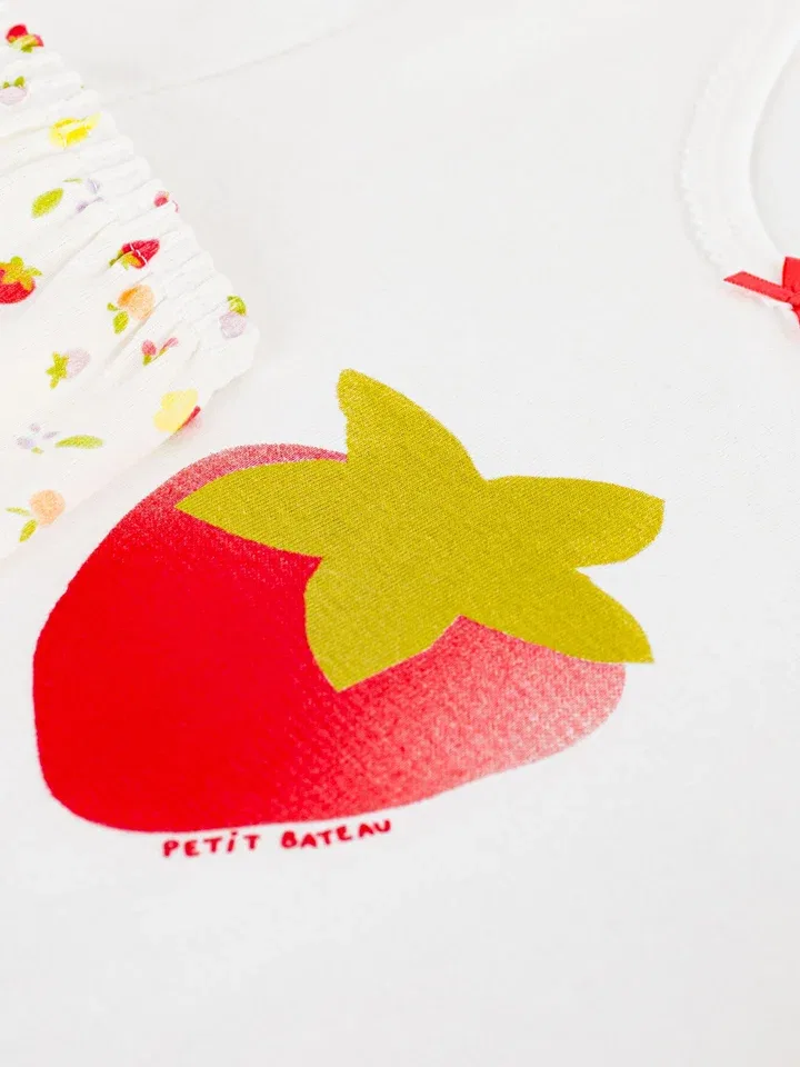 Пижама с графическим принтом PETIT BATEAU, белый — фото 3