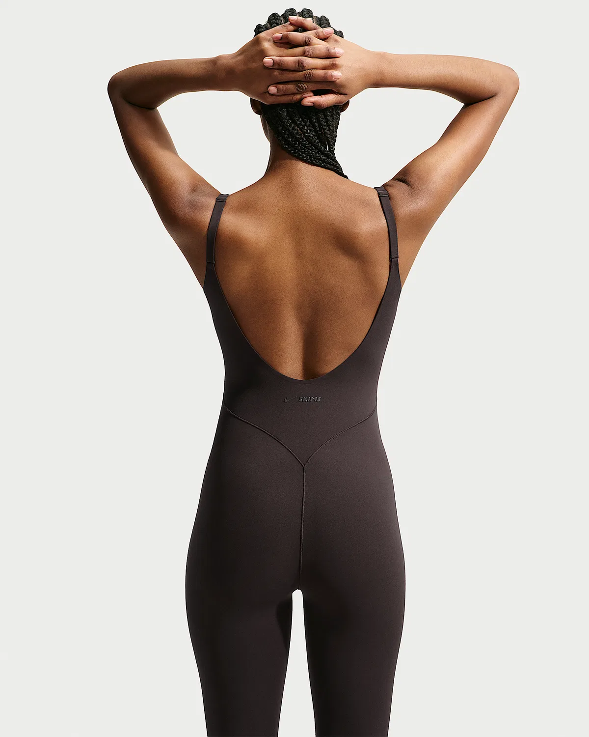 Женский боди NikeSKIMS Studio Stretch, длина 29", NSKM Dark Roast/NSKM Dark Roast — фото 3