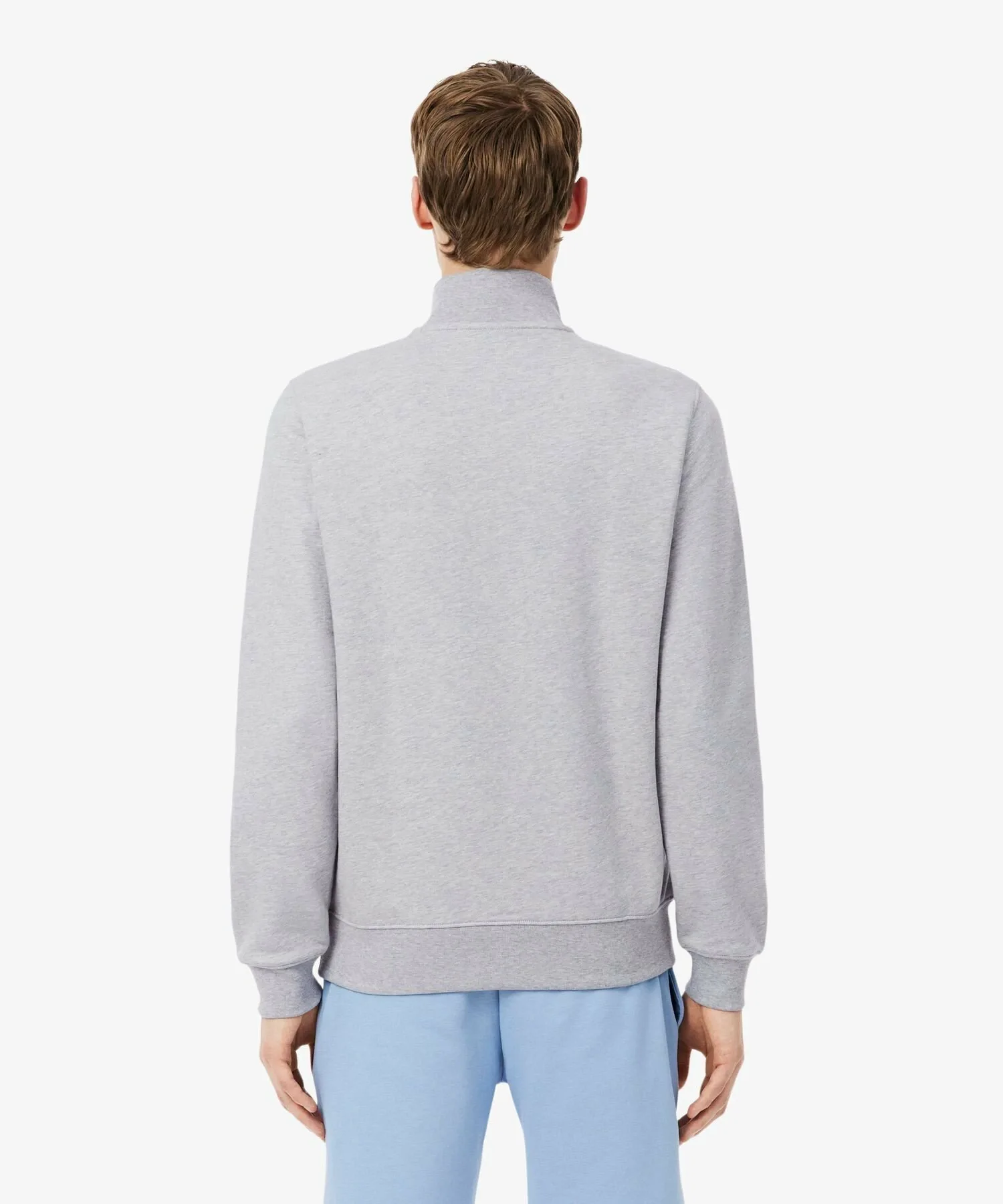Толстовка с высоким воротником и застежкой-молнией до середины груди LACOSTE, Gray — фото 3