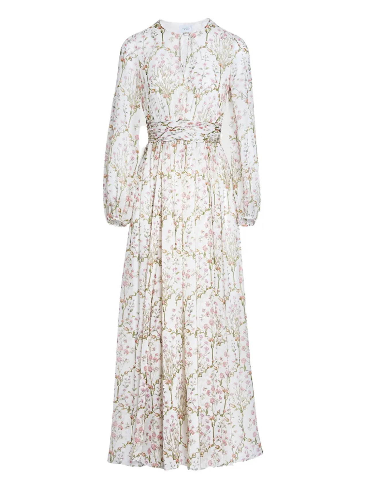 

Платье Giambattista Valli с цветочным принтом и длинными рукавами, белый