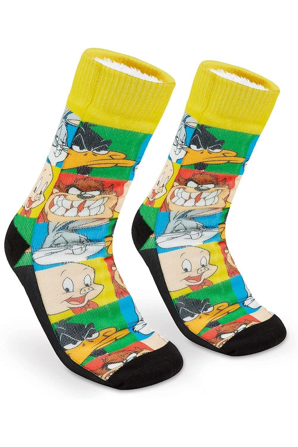 

Пушистые носки Looney Tunes, мультиколор