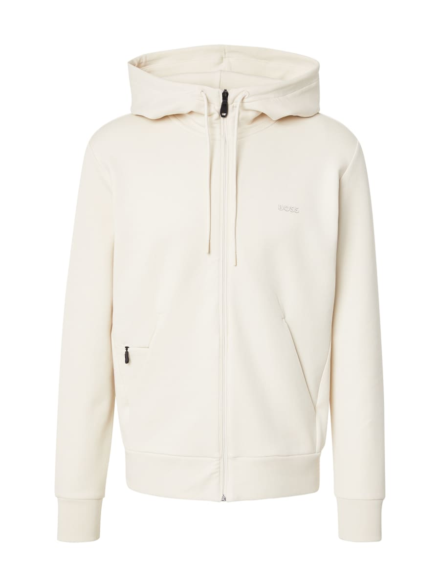 

Толстовка с капюшоном на молнии BOSS Saggy, от белого