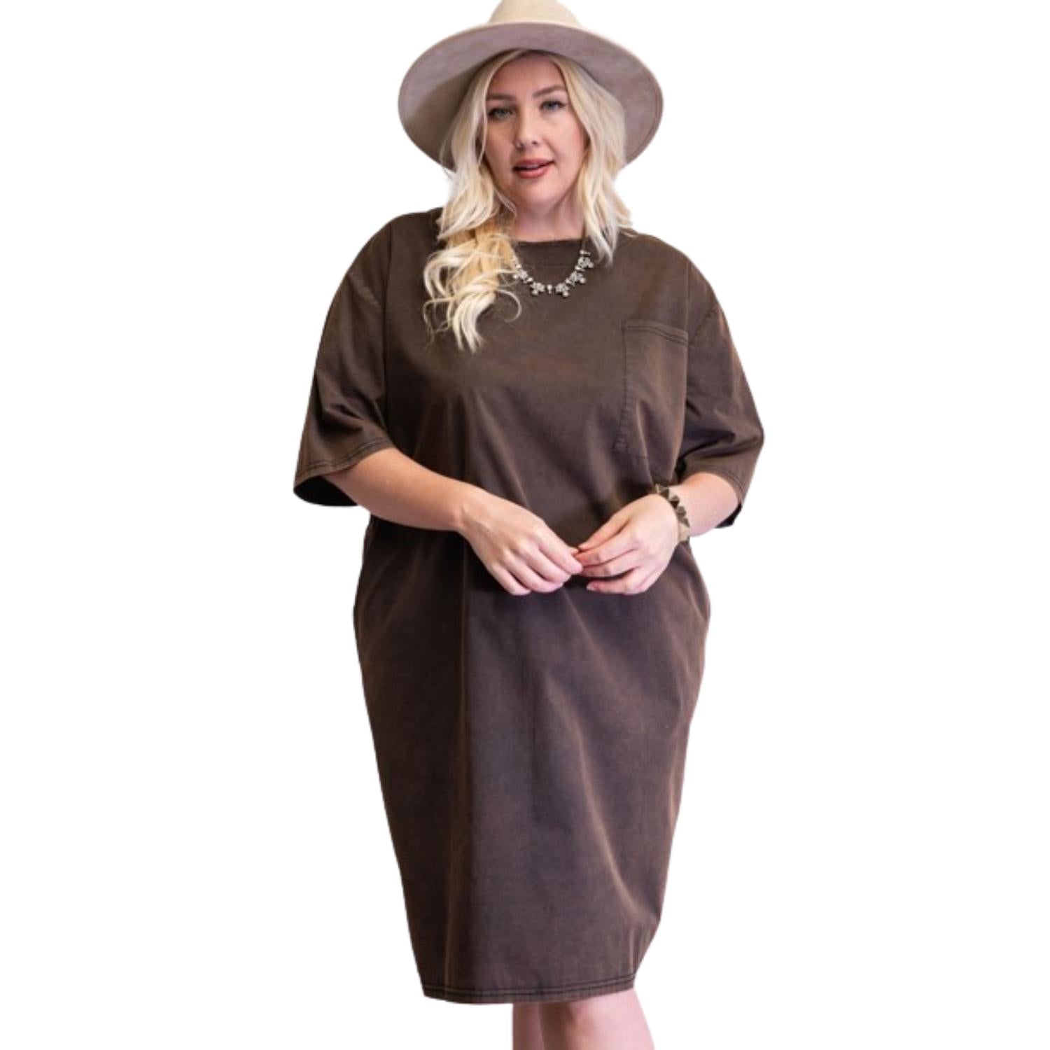

Платье свободного кроя из минеральной стирки FASHNZFAB, цвет ash