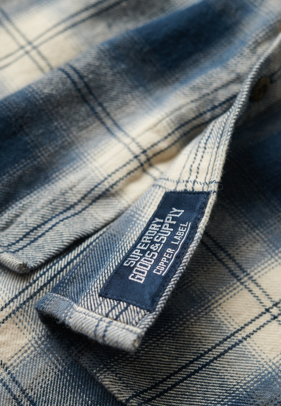 Рубашка на пуговицах Comfort fit Superdry, marine blue/Dusty blue — фото 4