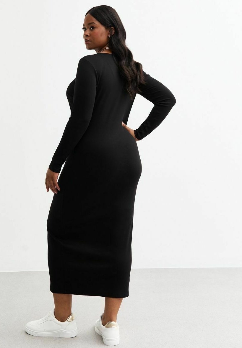 

Платье макси CURVES RIBBED JERSEY New Look, черный