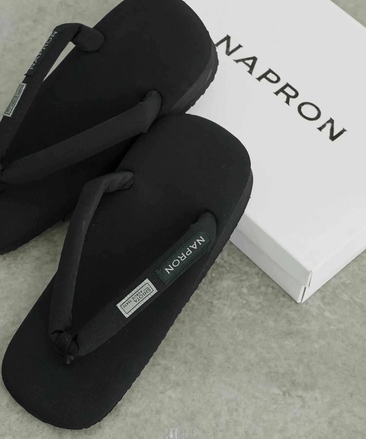 Мужские сандалии из 60/40 кросс NAPRON/SHIOTA PUBLIC TOKYO чёрные