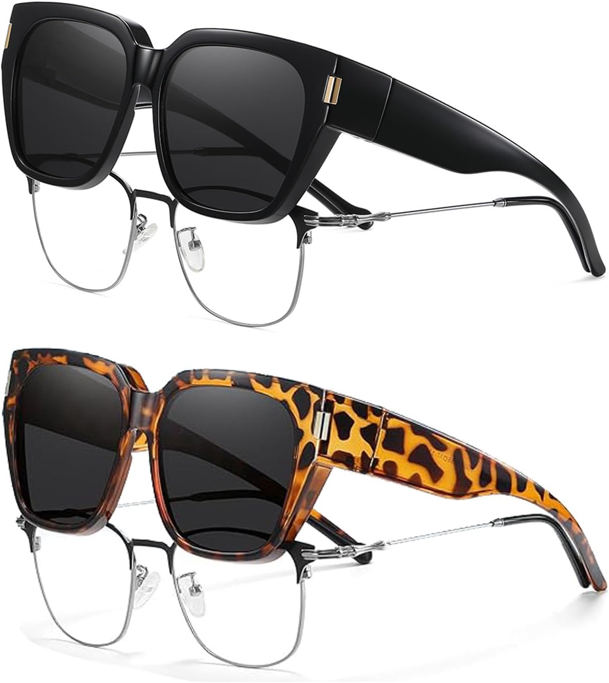 

HAOLOTA Черно-серо-коричнево-черепахово-серые поляризованные солнцезащитные очки для женщин и мужчин, модные квадратные очки с обтекаемой формой и защитой от УФ-излучения, black