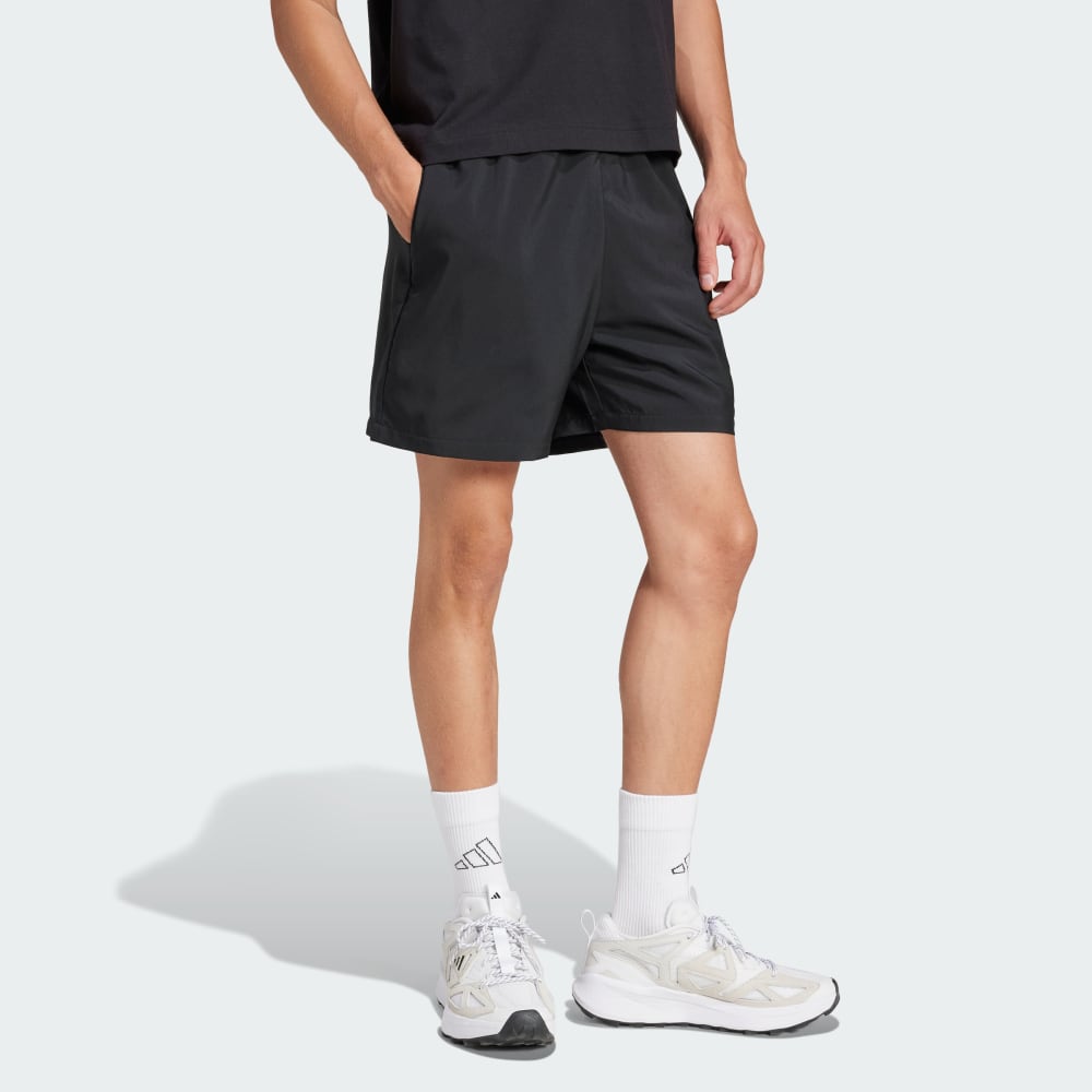 Шорты Adidas Essentials Small Logo Cargo Chelsea Shorts, черный/белый — фото 3