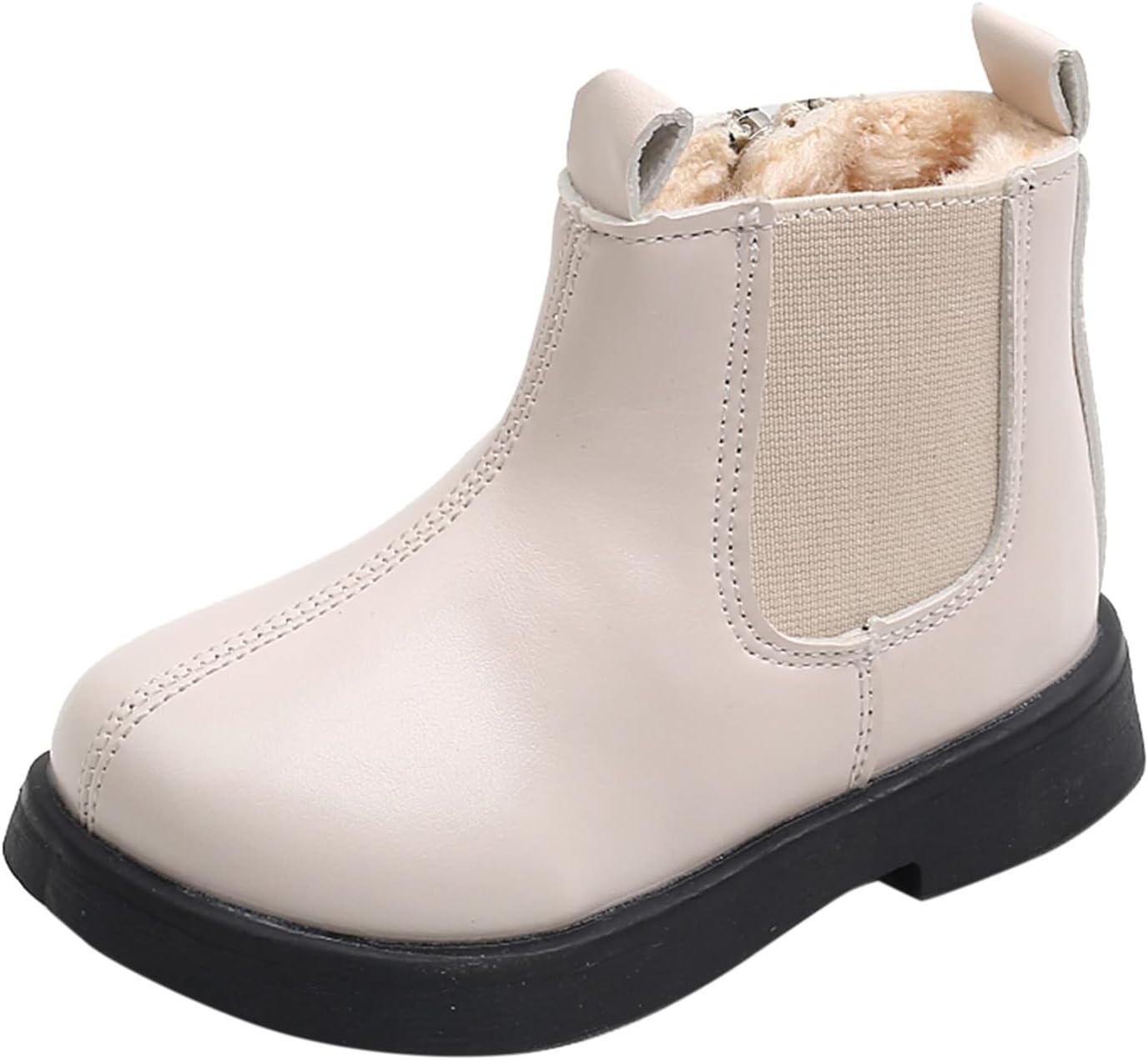 

Generic Ботинки для малышей мальчиков и девочек водонепроницаемые ботинки на щиколотку с боковой молнией, флисовые, ветронепроницаемые короткие ботинки, теплые зимние снежные ботинки (черные, 6-7 лет)