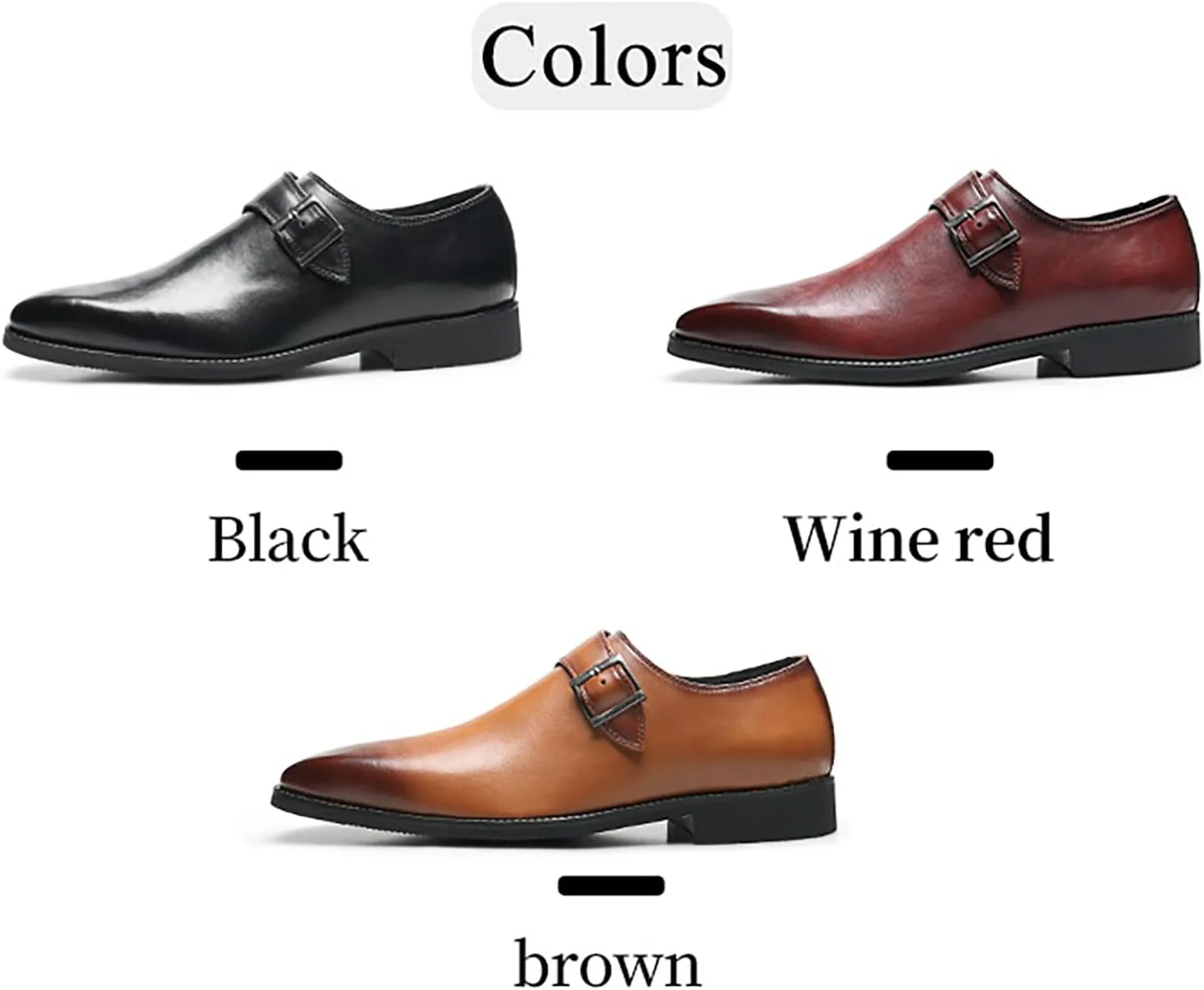 

Мужские кожаные лоферы с квадратным носком на ремешке-монашке, классические туфли без шнуровки, низкие формальные деловые оксфорды SYNTHESIS, черный