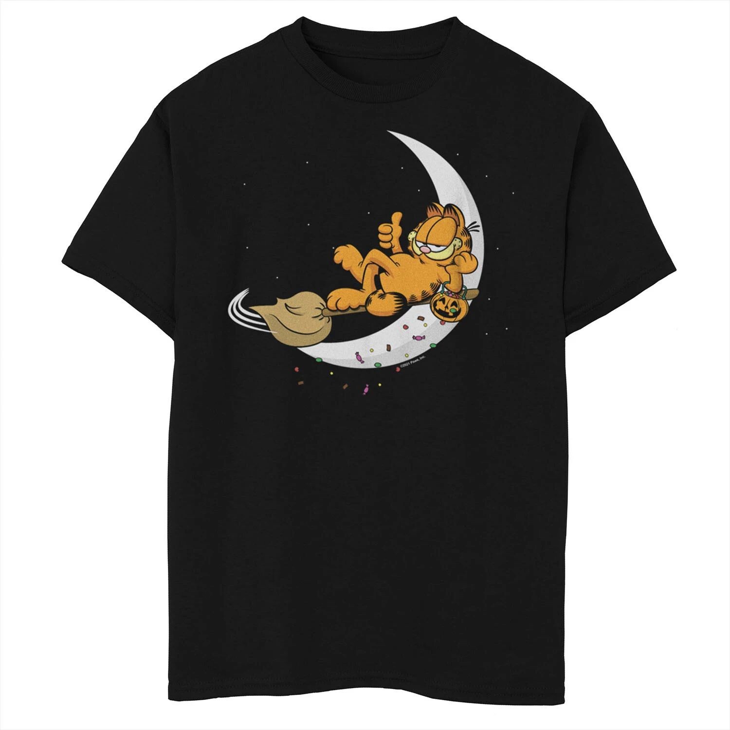 

Футболка с портретом и рисунком Garfield Moonlit Broom Ride для мальчиков 8–20 лет Licensed Character