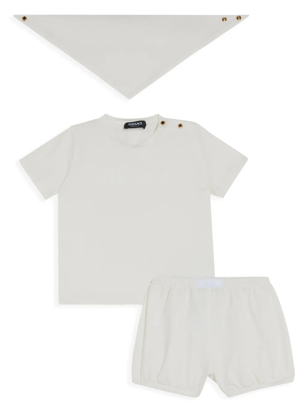 

Комплект из боди и шортов Versace Kids, белый