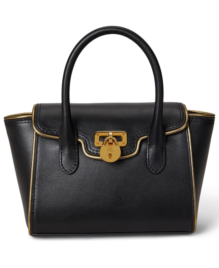 

Сумка-мессенджер Tanner Small Satchage Bag Lauren Ralph Lauren, Black/antique Gold