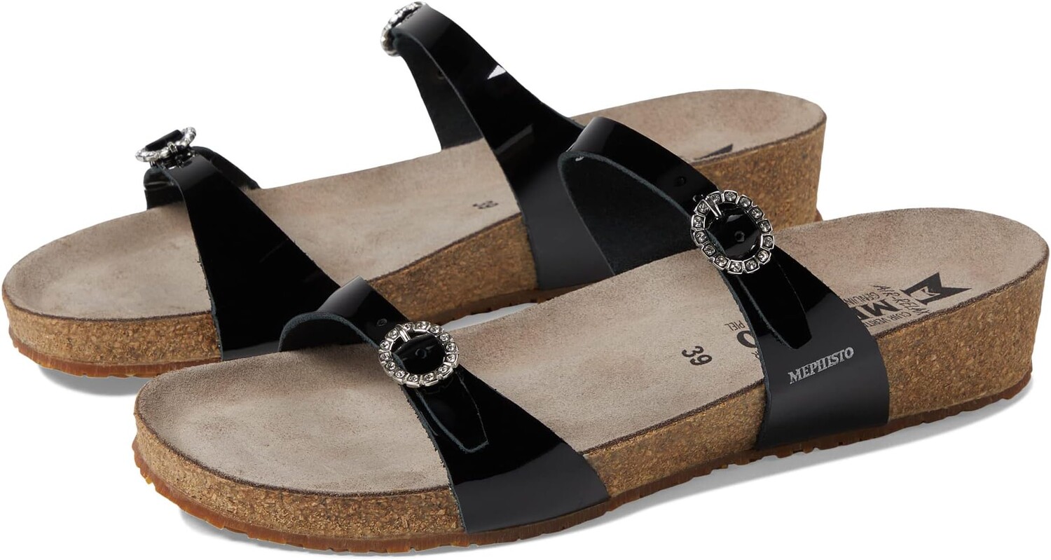 Сандалии на плоской подошве Idelya Mephisto, цвет Black Patent Leather