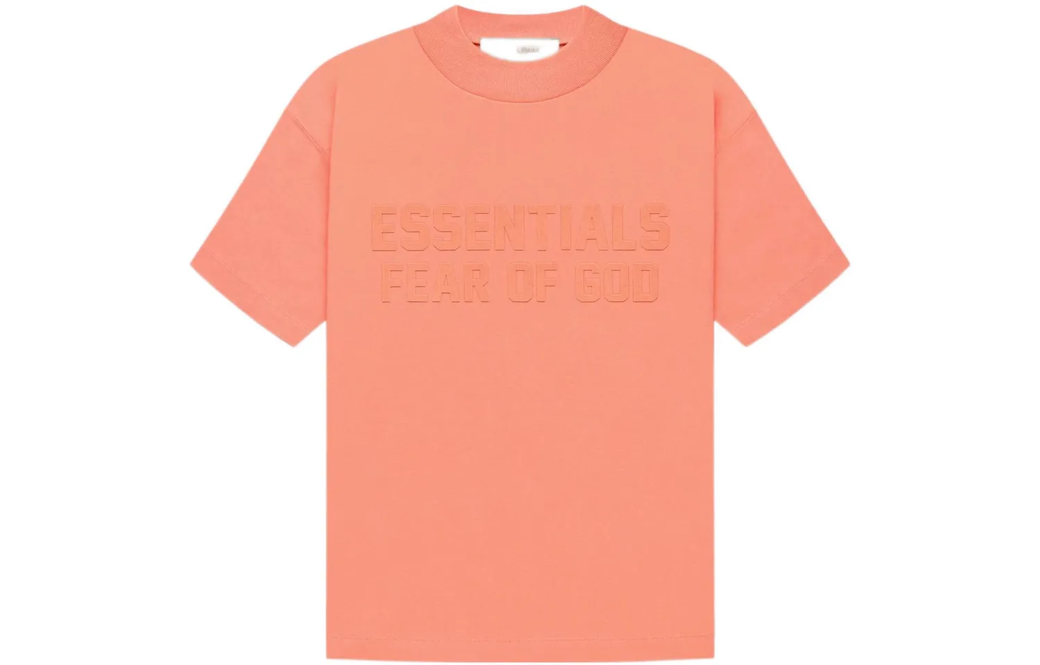 Футболка для детей с круглым вырезом Fear Of God Essentials, кораллово-красный