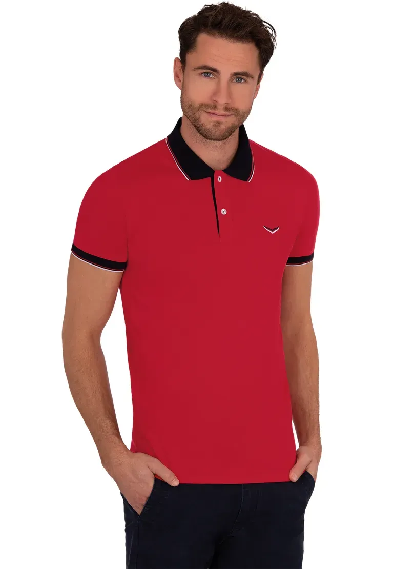 

Рубашка-поло Trigema "TRIGEMA Slim Fit Polo Shirt", цвет Kirsch