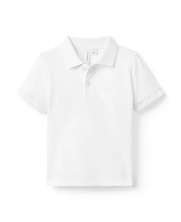 

Классическая рубашка поло из пике для мальчиков - для малышей, детей постарше. Janie And Jack, белый