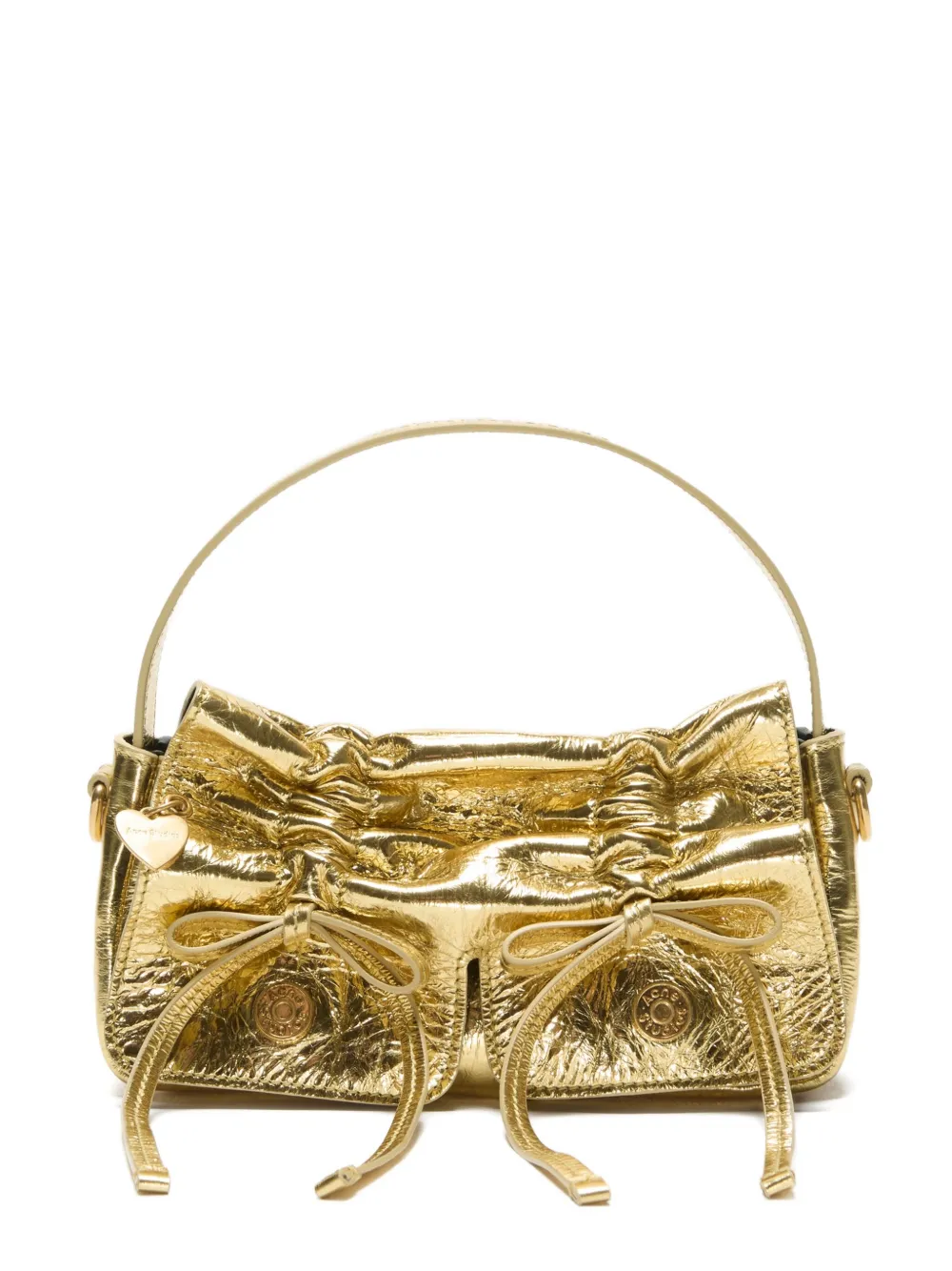 

Сумка-шоппер с кулиской Acne Studios, золотистый